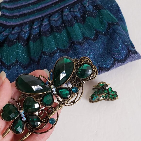 Metallic PEACOCK Halter T-back Sexy Top Clubbing Disco Shimmery Chevron - Picture 13 of 13